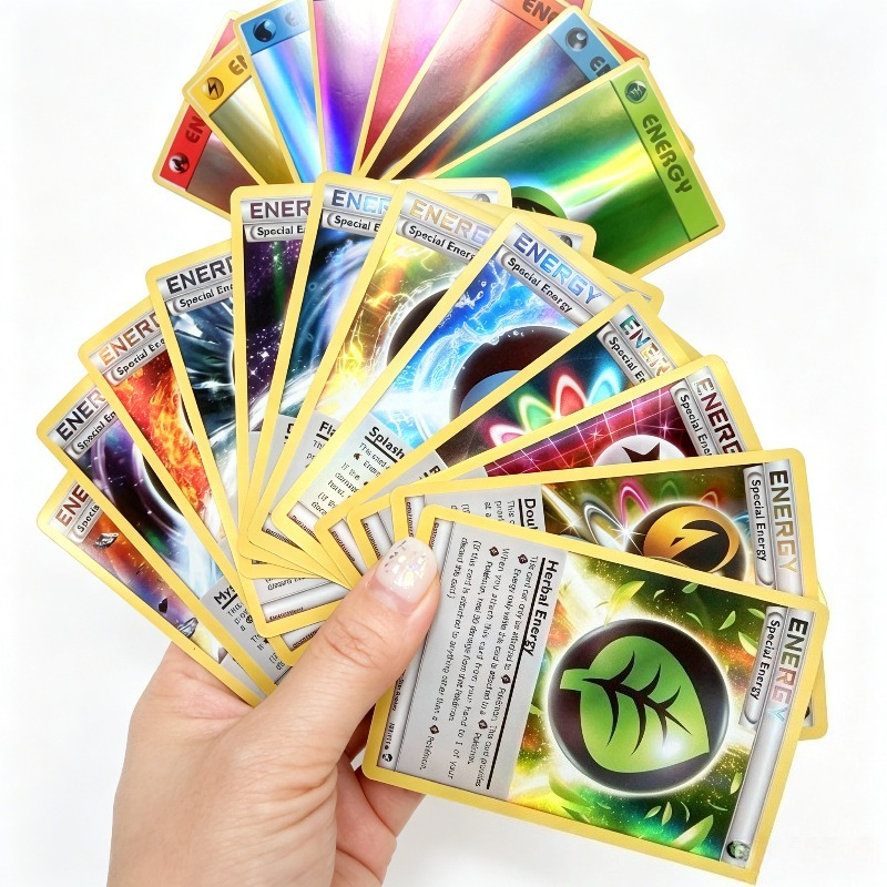 Cardstock Paper Pack - Pokemon Special Energy Trading Cards Holographic