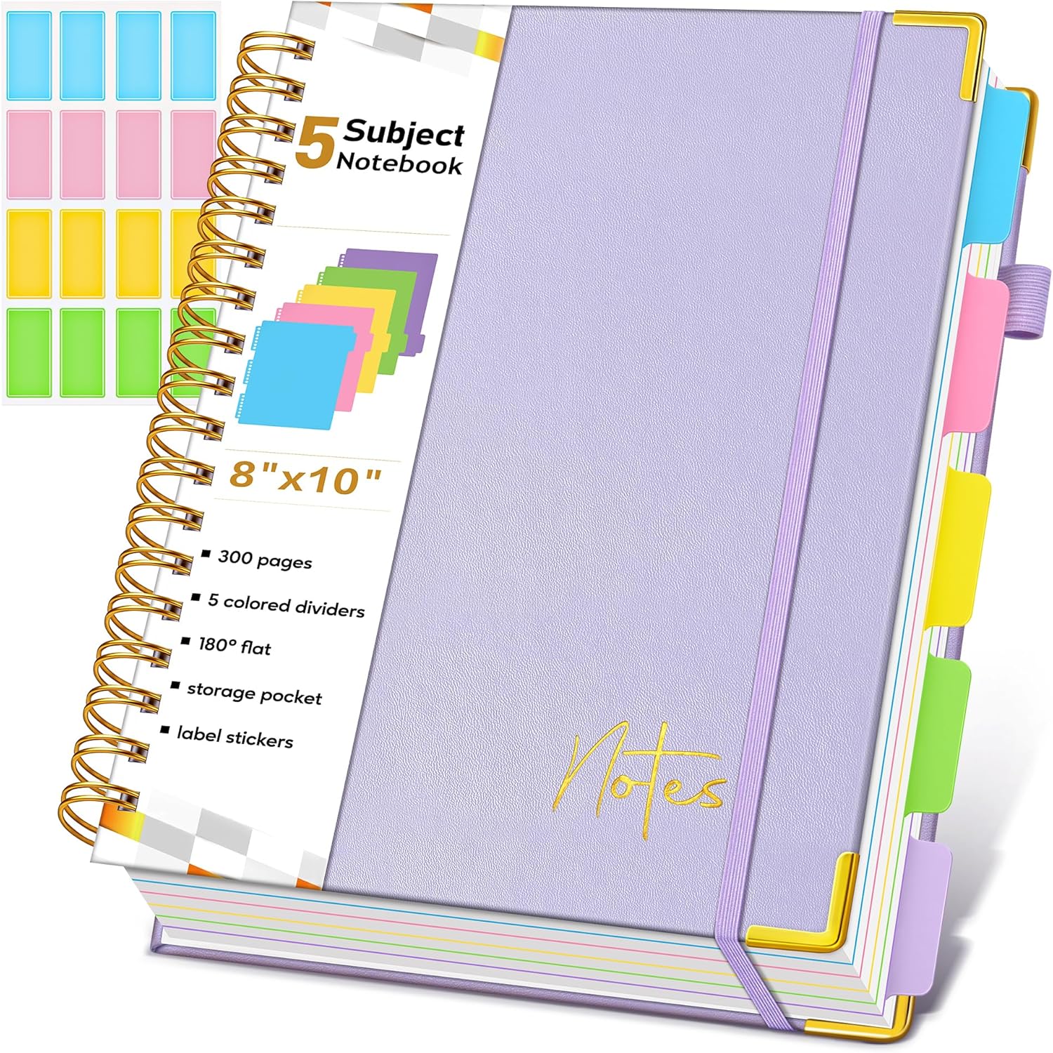 Journal Leather Hardcover - Spiral Notebook Journal with Removable Dividers