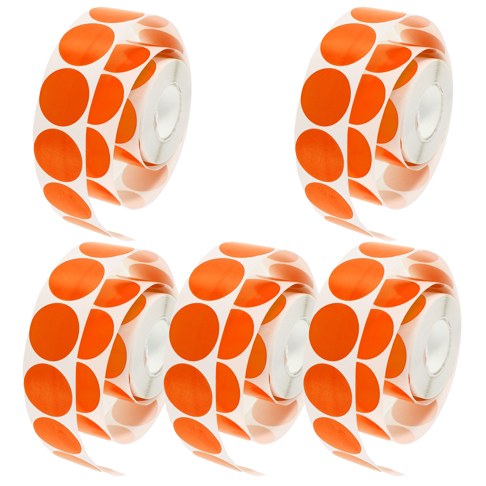 Sticker Label Roll - 5 Rolls 25Mm Round Sticker Labels