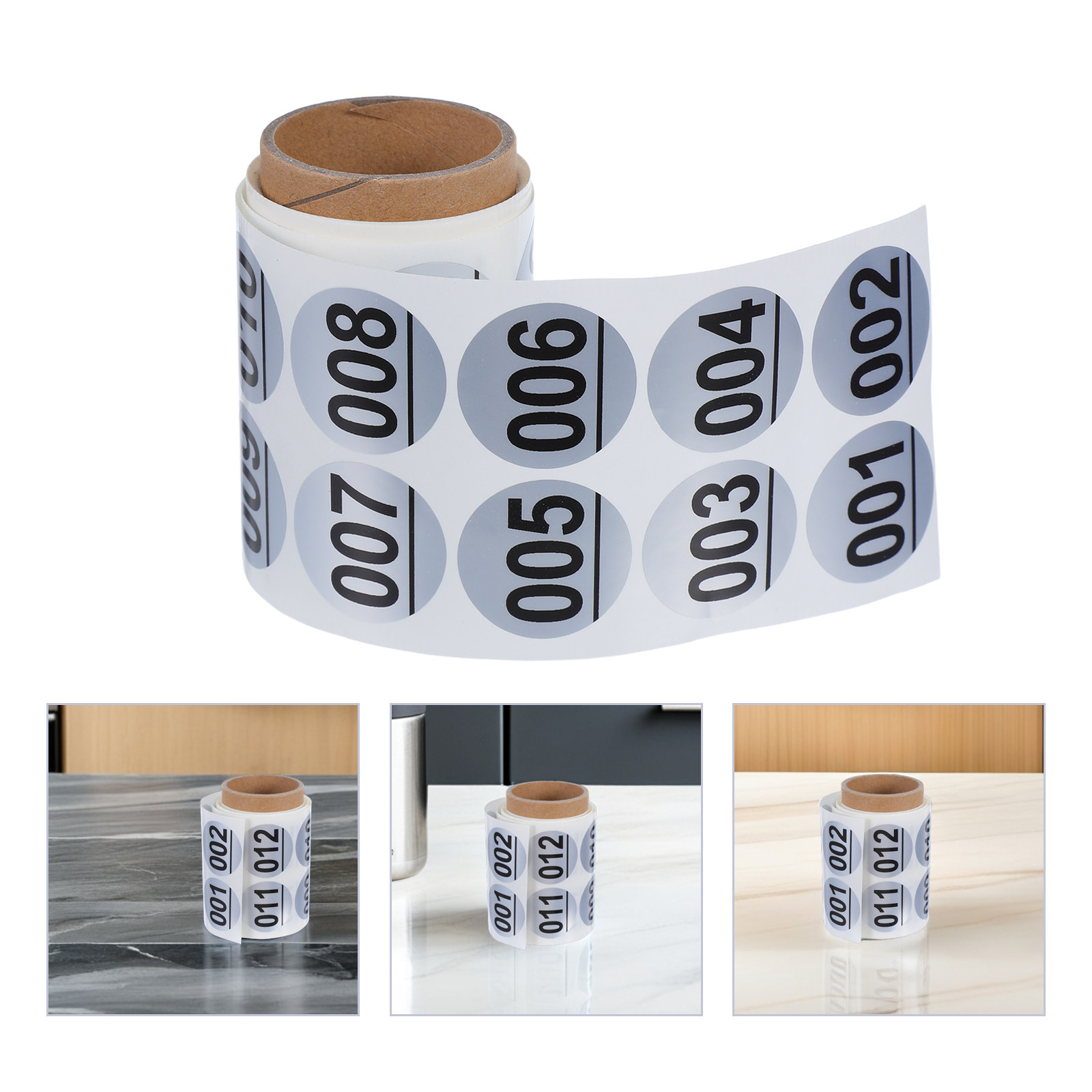 Sticker Label Roll - 1 Roll Consecutive Number Stickers 001-200
