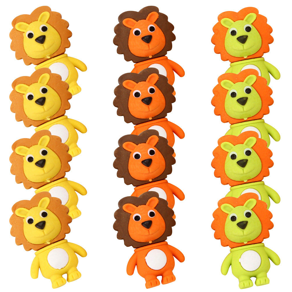 Lion Stationery & Office Supply(Kunshan)Co.Ltd - 20Pcs Lion Rubber Erasers Cartoon Design