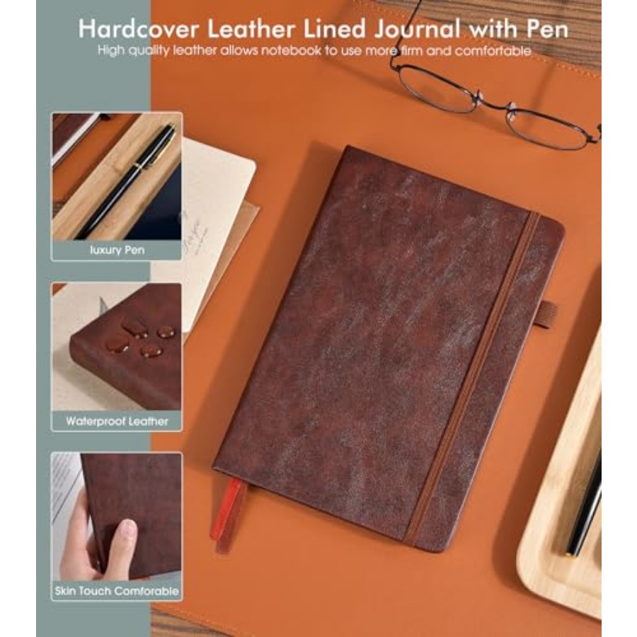 Lined Journal Notebook for Men - Journal Leather Hardcover ulasan dan harga