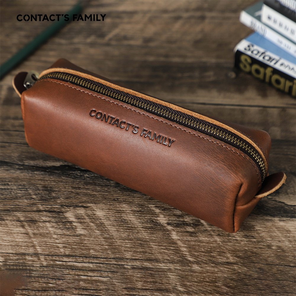 Retro Leather Pencil Case High - Office Stationery Supply Business ulasan dan harga