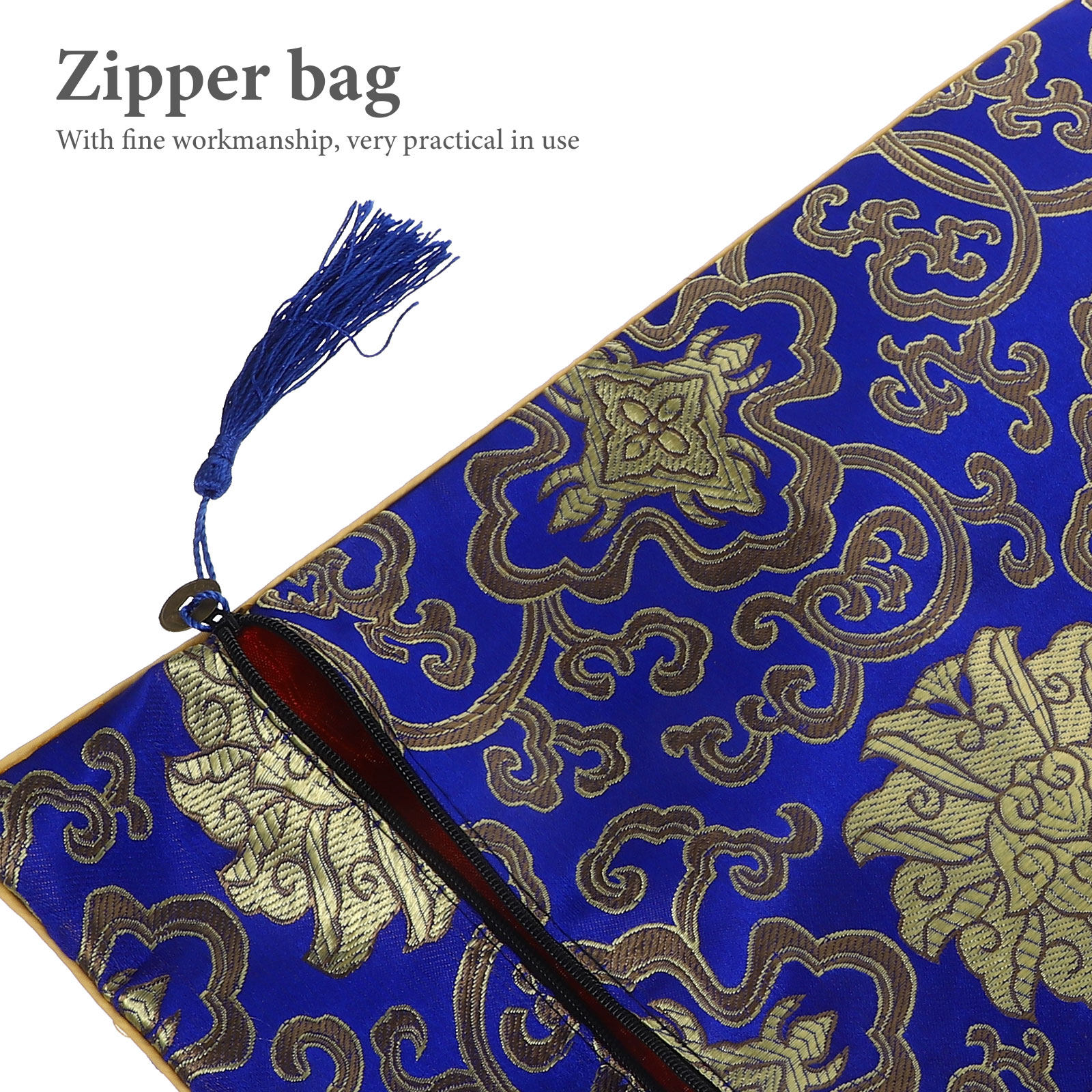 Chic Chinese Pattern Zipper Pe - Pencil Case Large ulasan dan harga