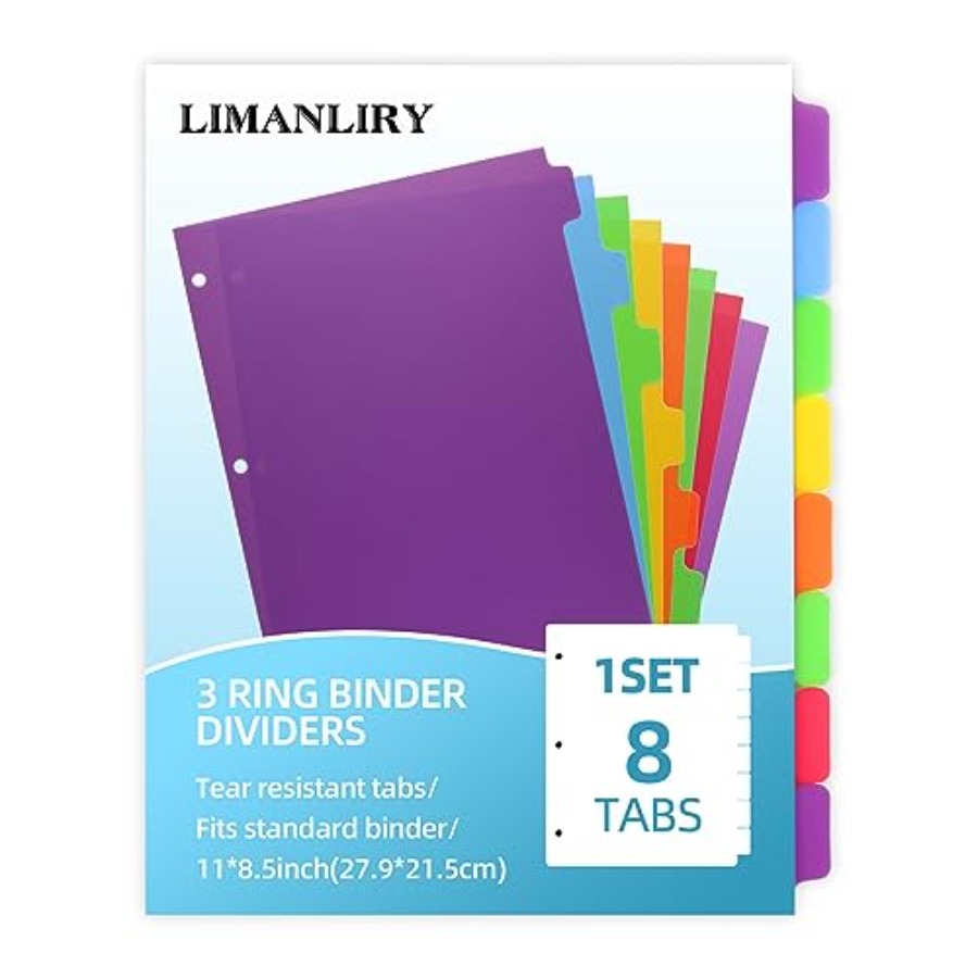 3 Set Plastic Binder Dividers  - Index Tab Divider ulasan dan harga