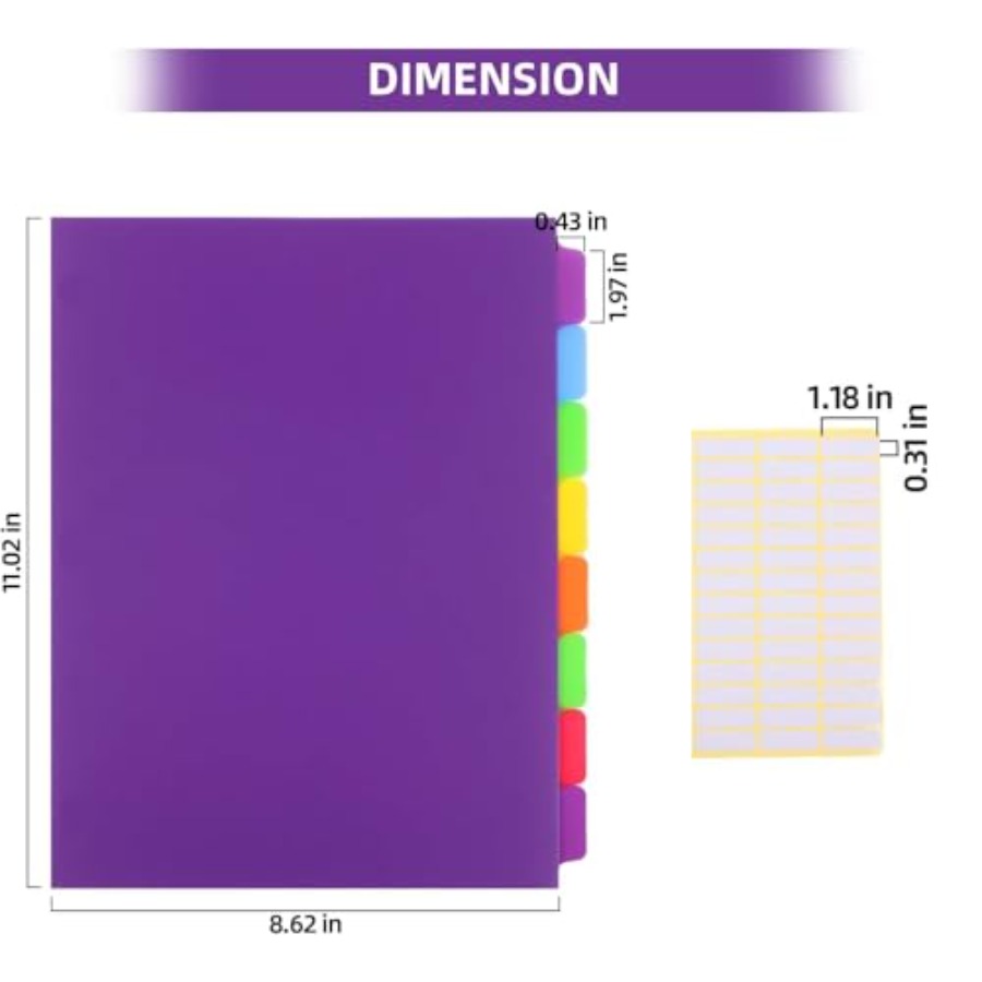 3 Set Plastic Binder Dividers  - Index Tab Divider ulasan dan harga