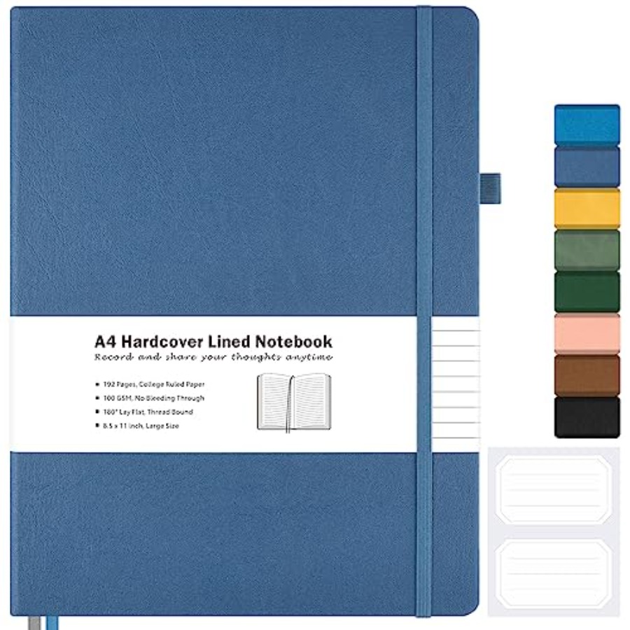 College Ruled Notebook, A4 Har - Journal Leather Hardcover ulasan dan harga