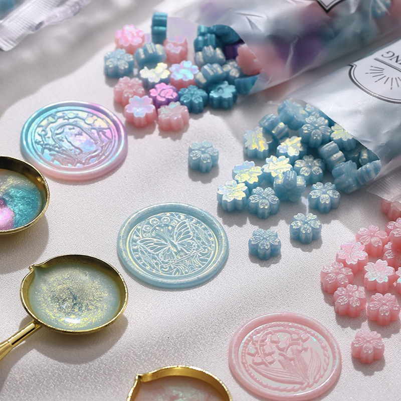 90pcs Mixed Color Glitter Saku - Wax Seal Stamp Kit ulasan dan harga