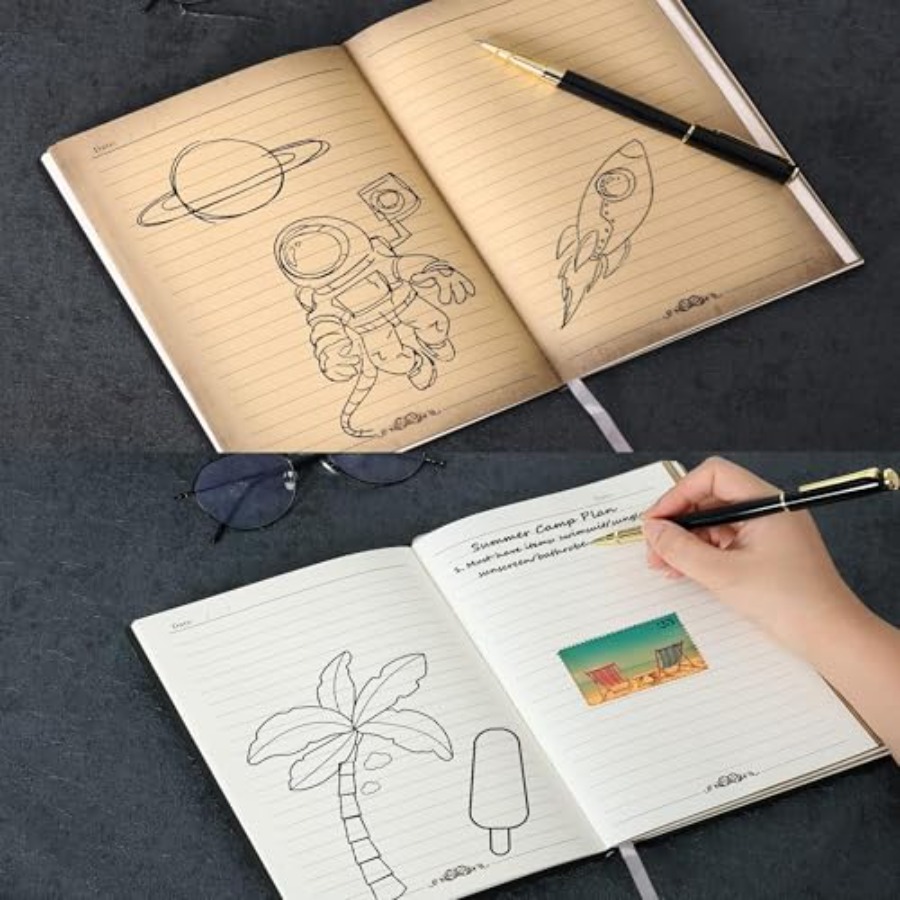 Vintage Skull Embossed Leather - Journal Leather Hardcover ulasan dan harga