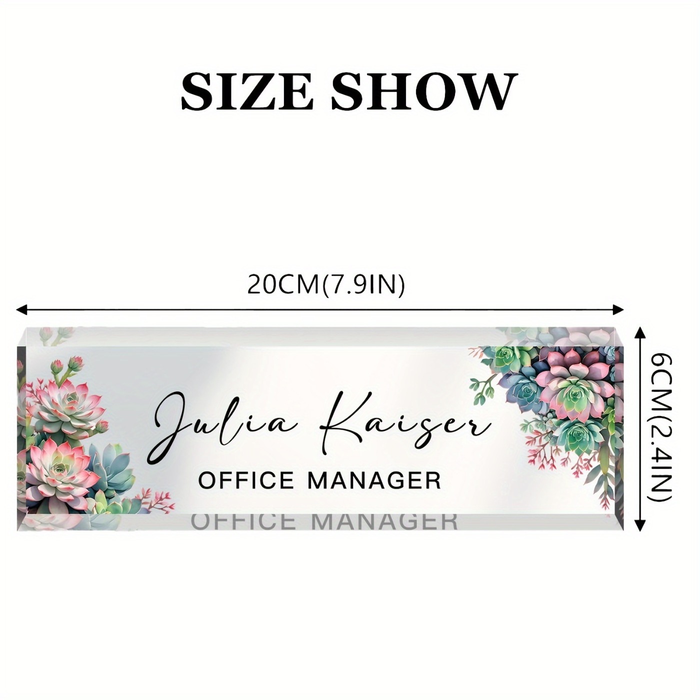[2D Flat] 1pc Classic Style Ac - Desk Name Plate ulasan dan harga