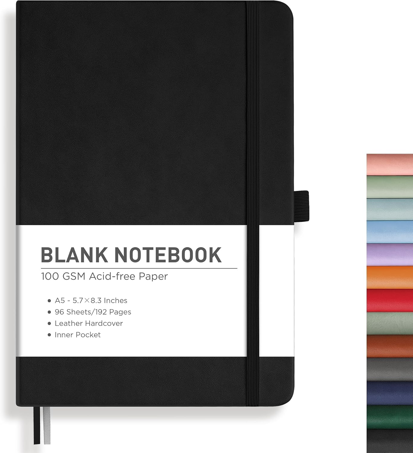 Blank Journal Notebook, A5 Med - Journal Leather Hardcover ulasan dan harga
