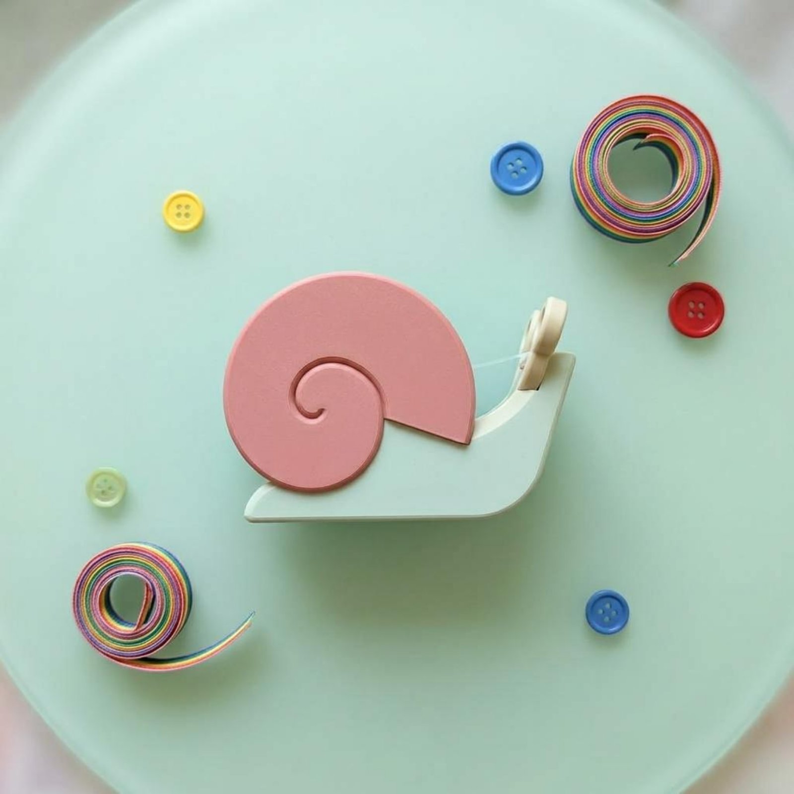 Snail-Shaped Tape Dispenser Pi - Is Stationery Office Supply ulasan dan harga