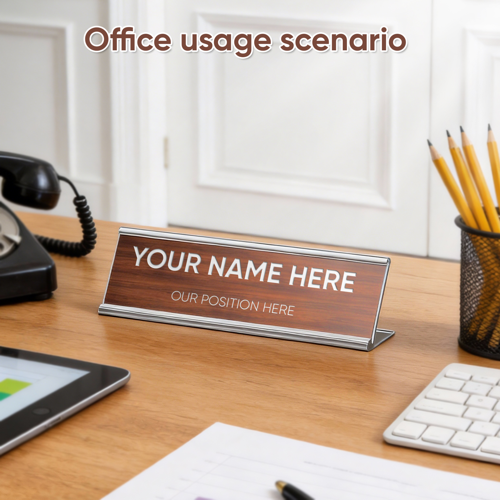 Free Personalized Custom Offic - Desk Name Plate ulasan dan harga