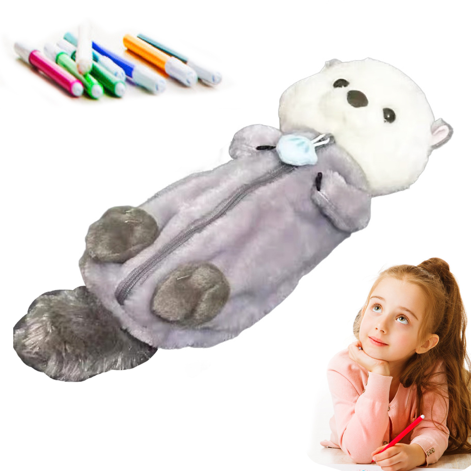 Creative Plush Toy Pencil Case - Stationery Office ulasan dan harga