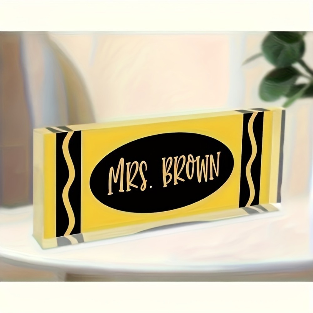 Customizable Leopard Print Acr - Desk Name Plate ulasan dan harga