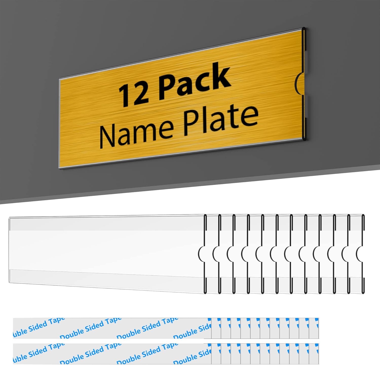12 Pack Acrylic Desk Nameplate - Desk Name Plate ulasan dan harga