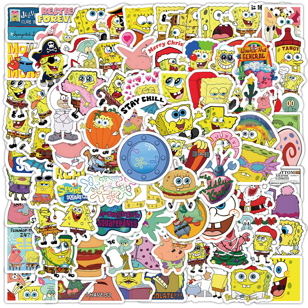 100pcs Kawaii SpongeBob Cartoo - Memo Pad Sticky ulasan dan harga