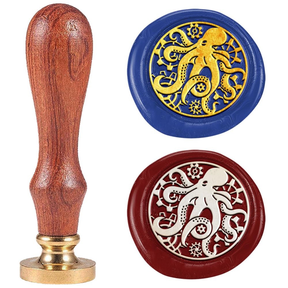 Steampunk Octopus Wax Seal Sta - Wax Seal Stamp Kit ulasan dan harga