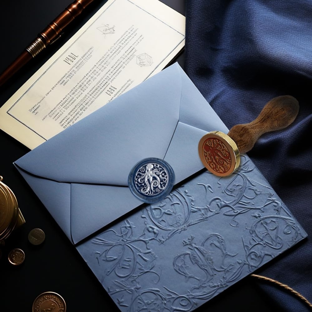 Steampunk Octopus Wax Seal Sta - Wax Seal Stamp Kit ulasan dan harga