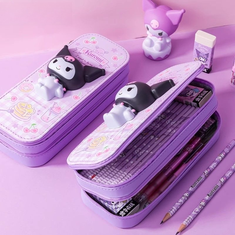 Sanrio 3D Kuromi Melody Double - Pencil Case Large ulasan dan harga