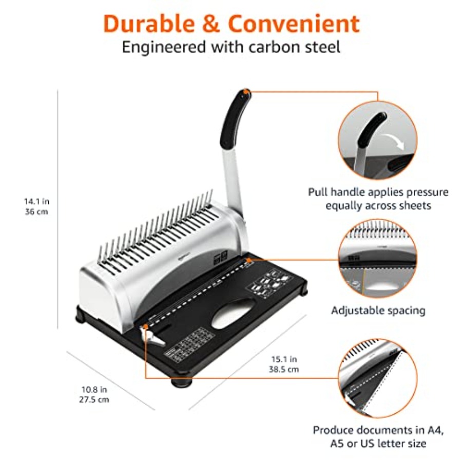 Basics Comb Binding Machine fo - Binding Comb Plastic ulasan dan harga
