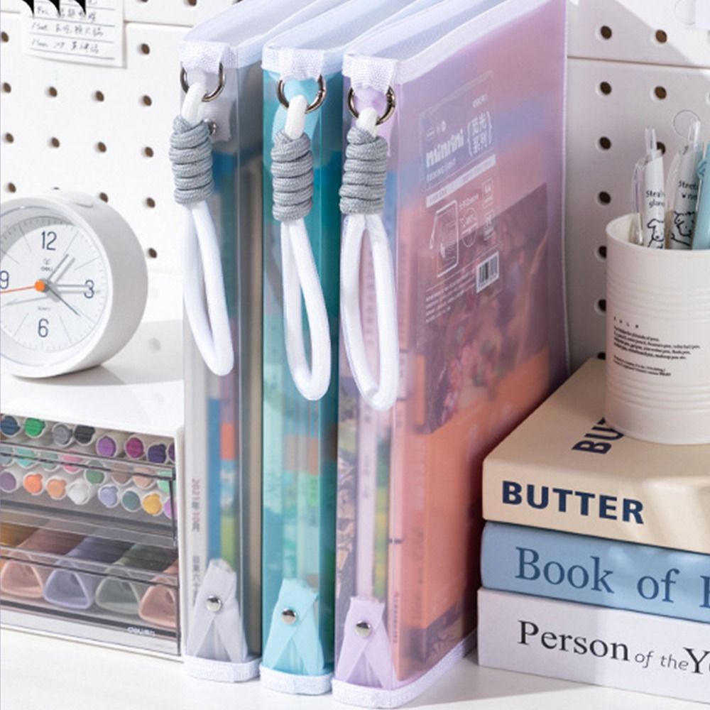 Portable Transparent A4 Zipper - Is Stationery Office Supply ulasan dan harga
