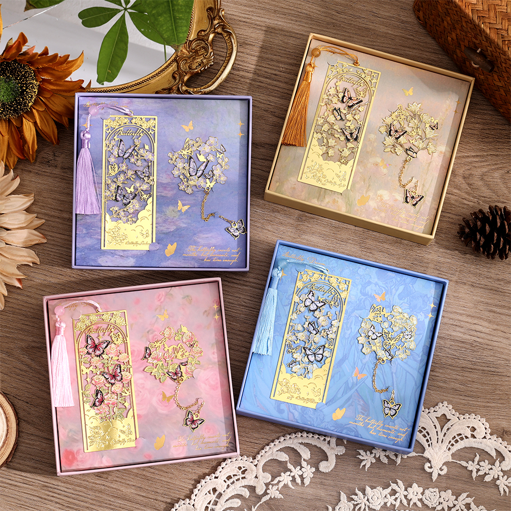 2 Pcs Butterfly Bookmarks With - Stationery Supply ulasan dan harga