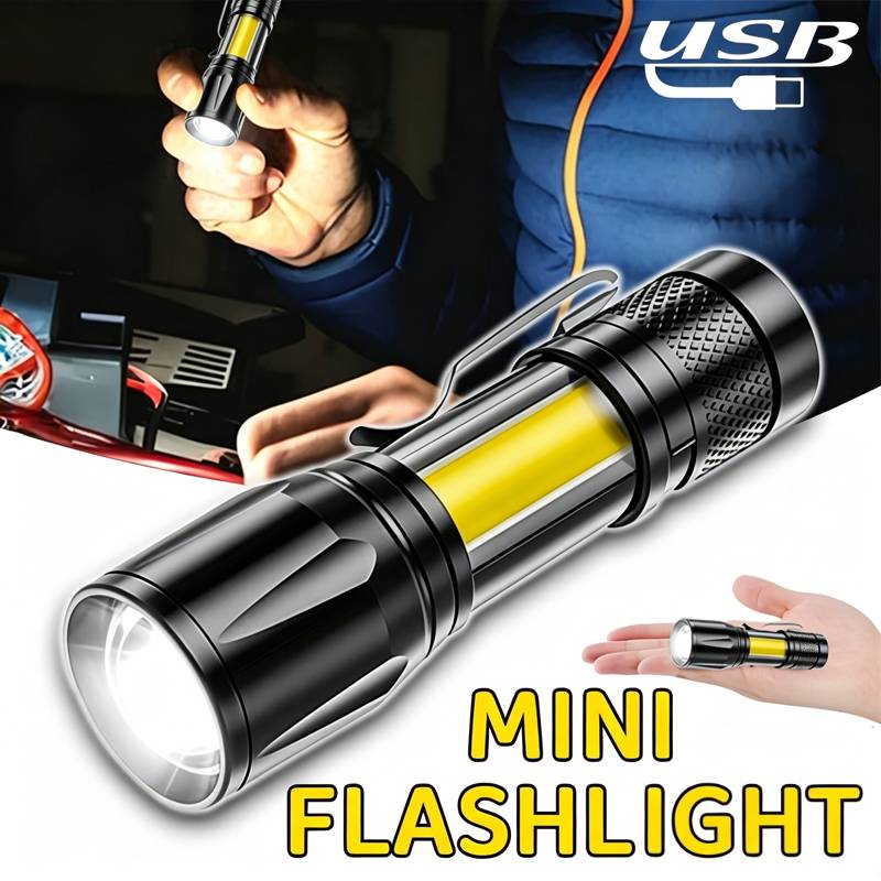 Mini LED Flashlight COB Floodl - Stationery Supply ulasan dan harga