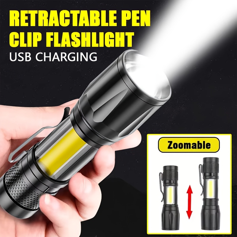 Mini LED Flashlight COB Floodl - Stationery Supply ulasan dan harga