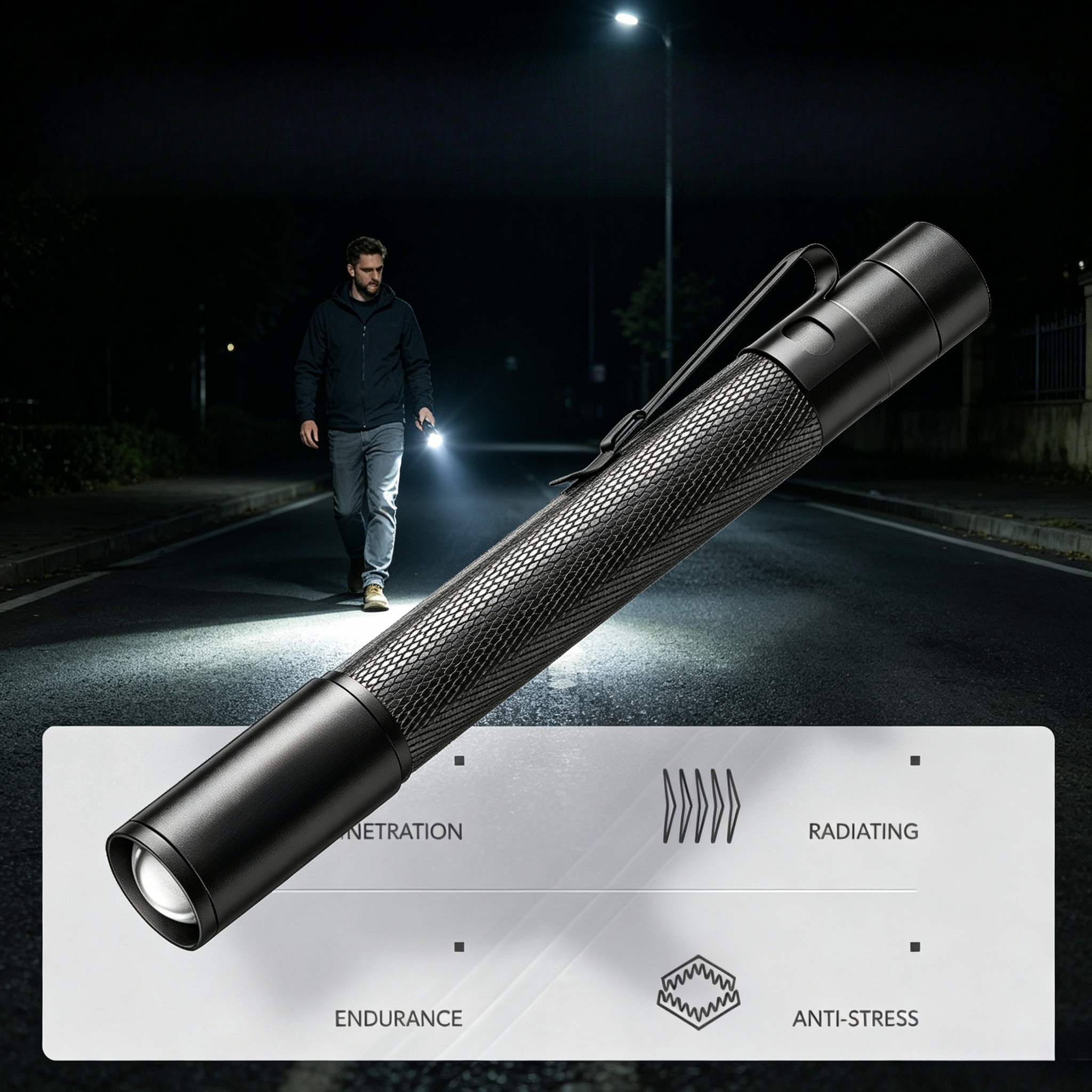 Aluminum Alloy Mini LED Pen Fl - Stationery Supply ulasan dan harga