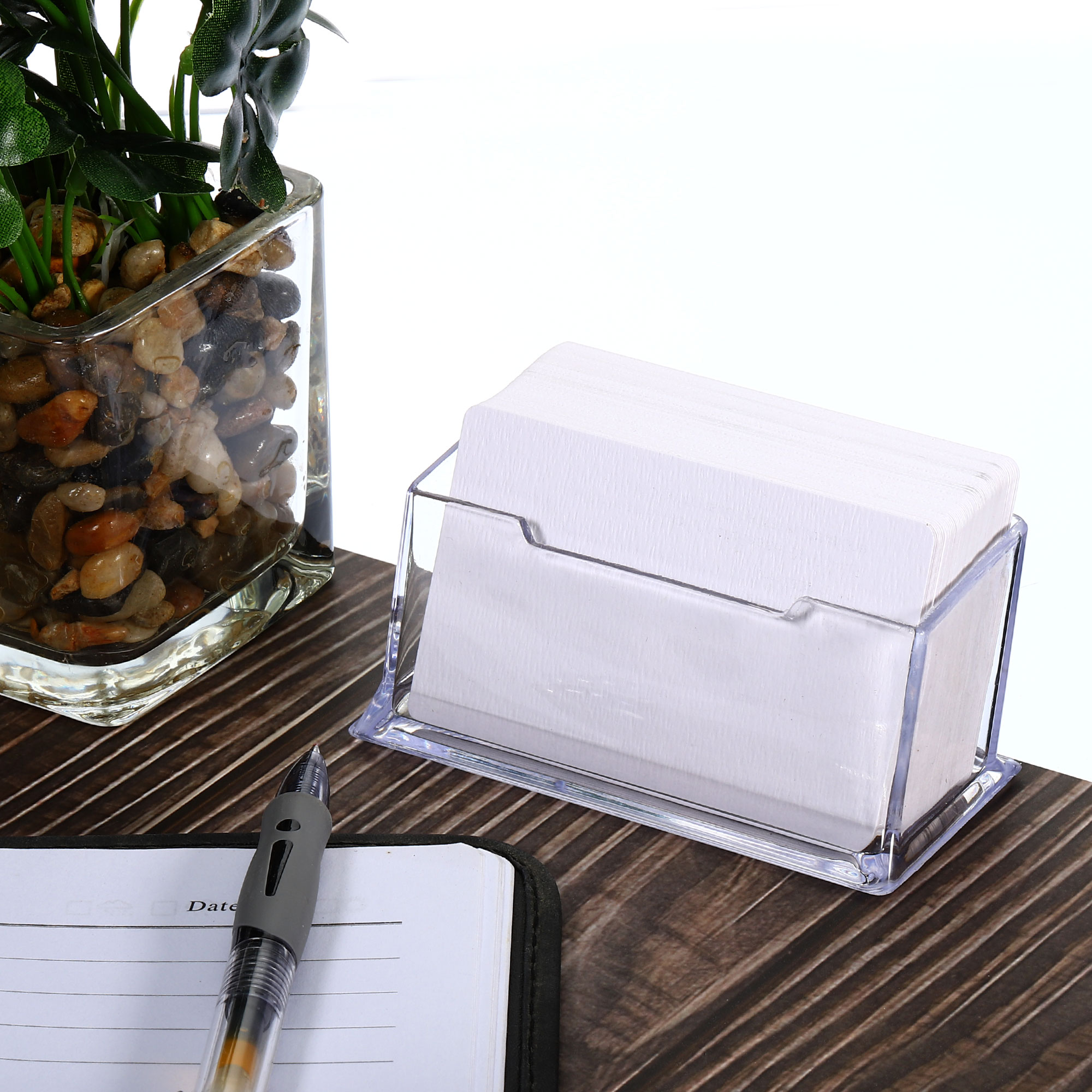 Plastic Business Card Holder 1 - Desk Name Plate ulasan dan harga
