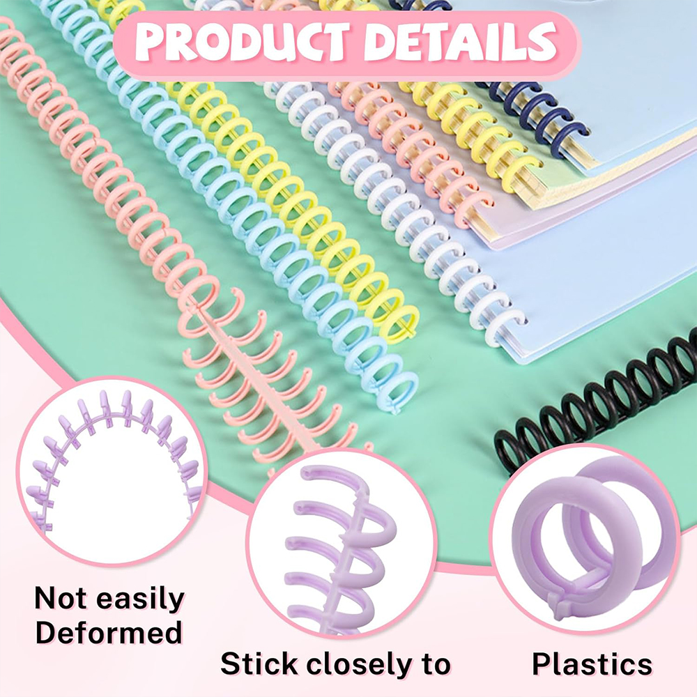 5/10Pcs Loose Leaf Binder Ring - Binding Comb Plastic ulasan dan harga