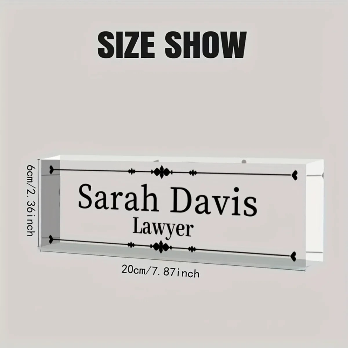 Customized 2D Flat Acrylic Des - Desk Name Plate ulasan dan harga