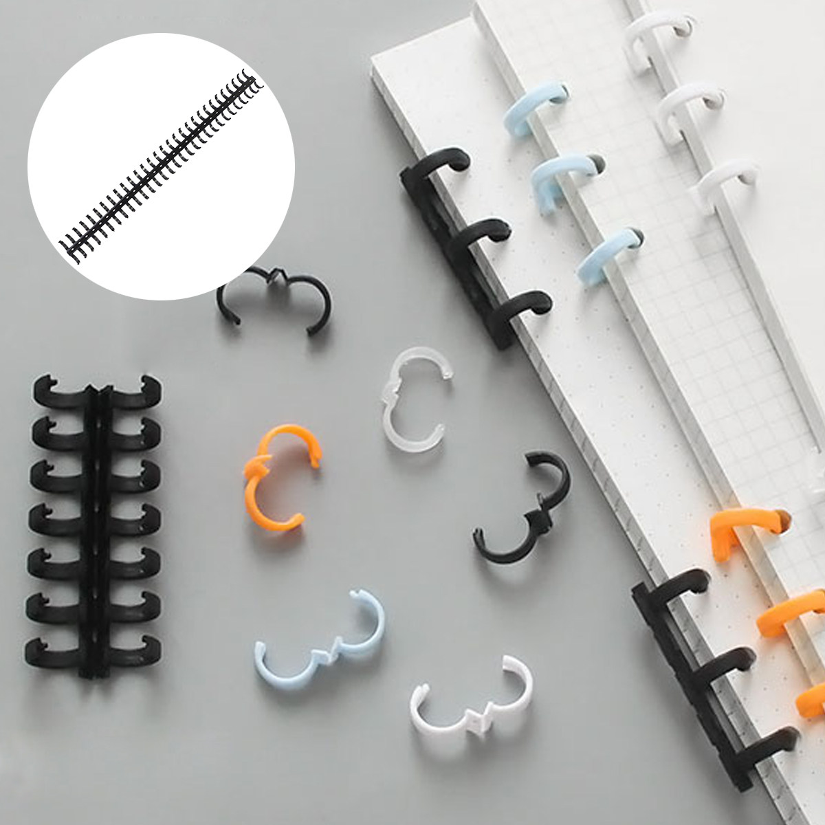 10Pcs Plastic Comb Binder Spin - Binding Comb Plastic ulasan dan harga