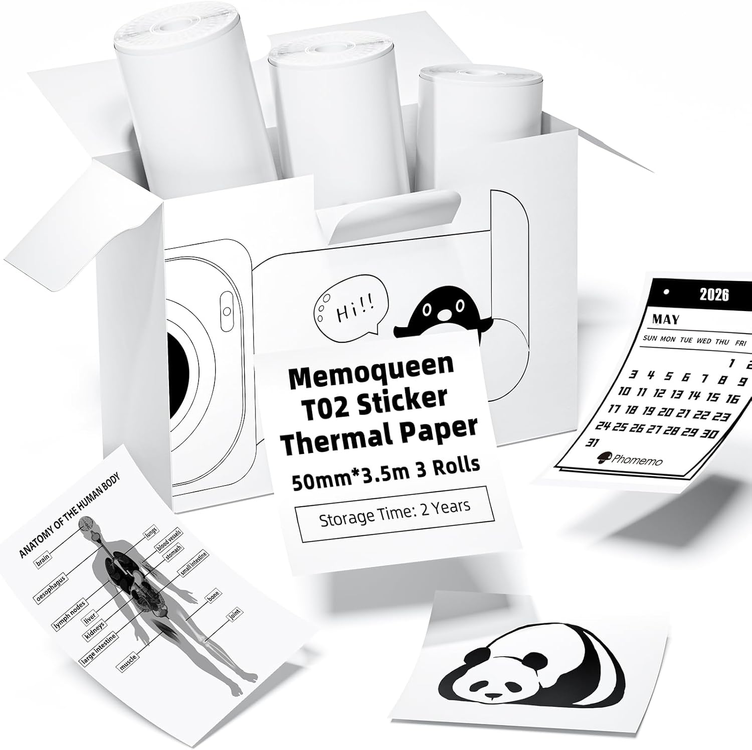 Thermal Sticker Paper, 50mmx3. - Sticker Label Roll ulasan dan harga