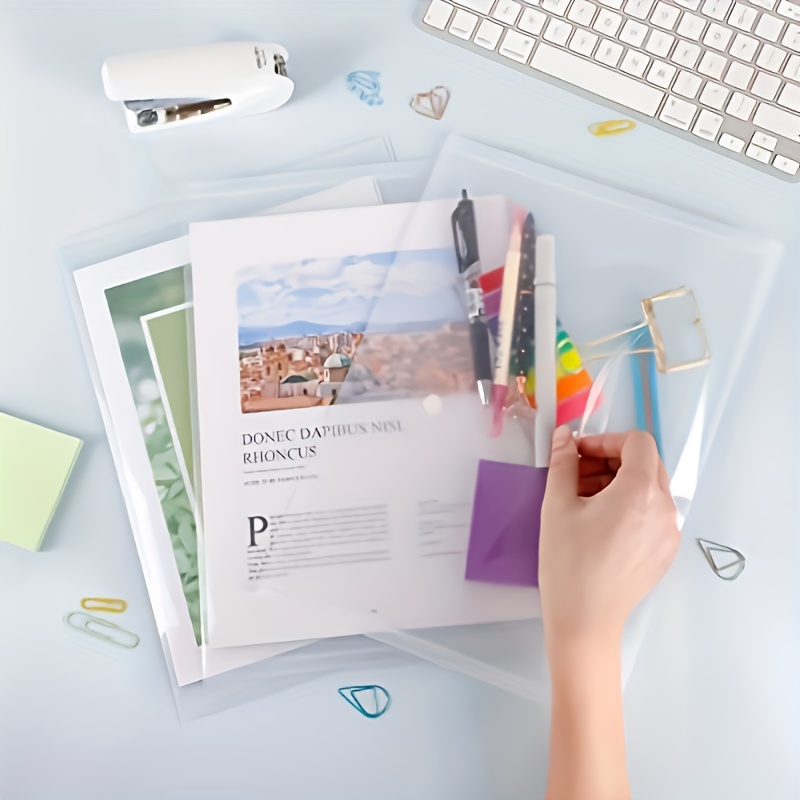 10pcs Transparent A4 Folders C - Is Stationery Office Supply ulasan dan harga