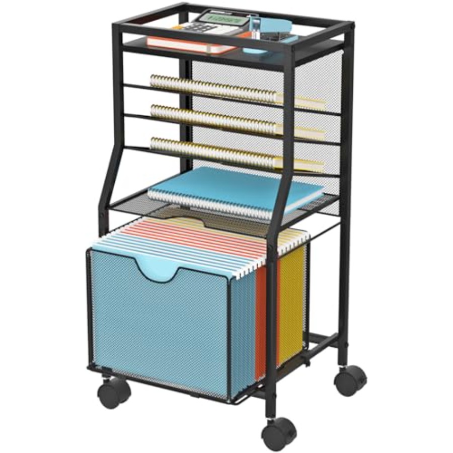Rolling File Cart 6-Tier Desk  - File Folder Hanging ulasan dan harga