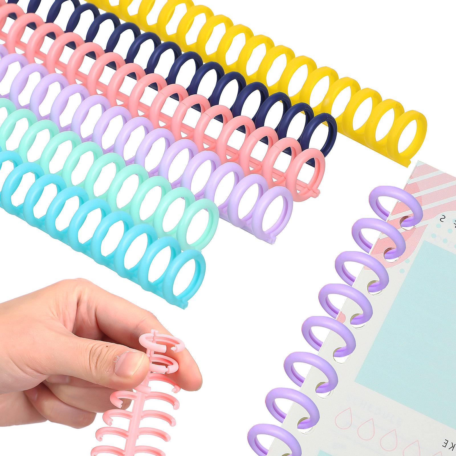 12Pcs Binding Spine Plastic Ri - Binding Comb Plastic ulasan dan harga