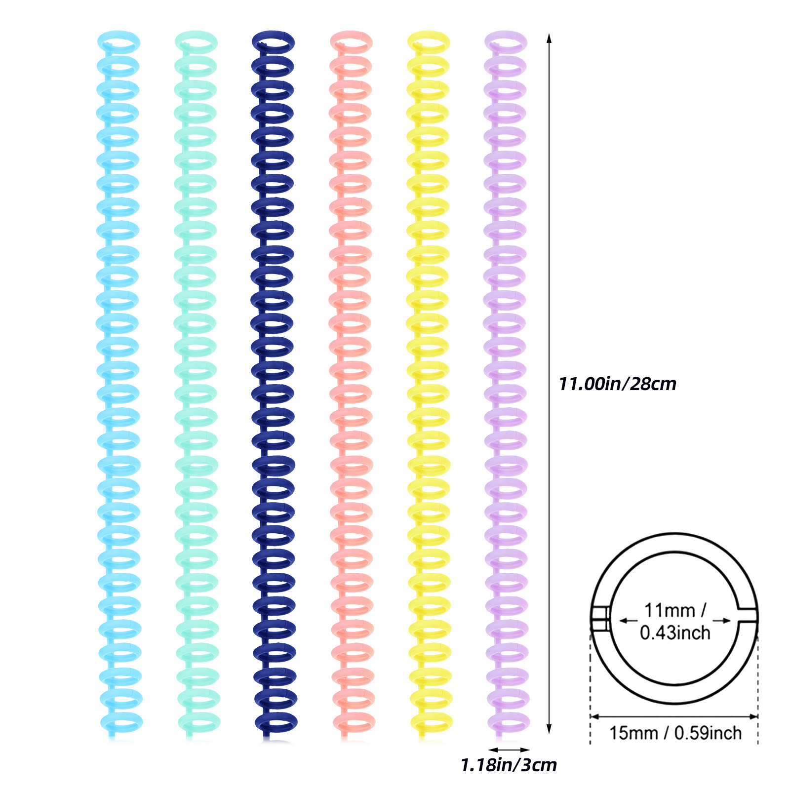 12Pcs Binding Spine Plastic Ri - Binding Comb Plastic ulasan dan harga