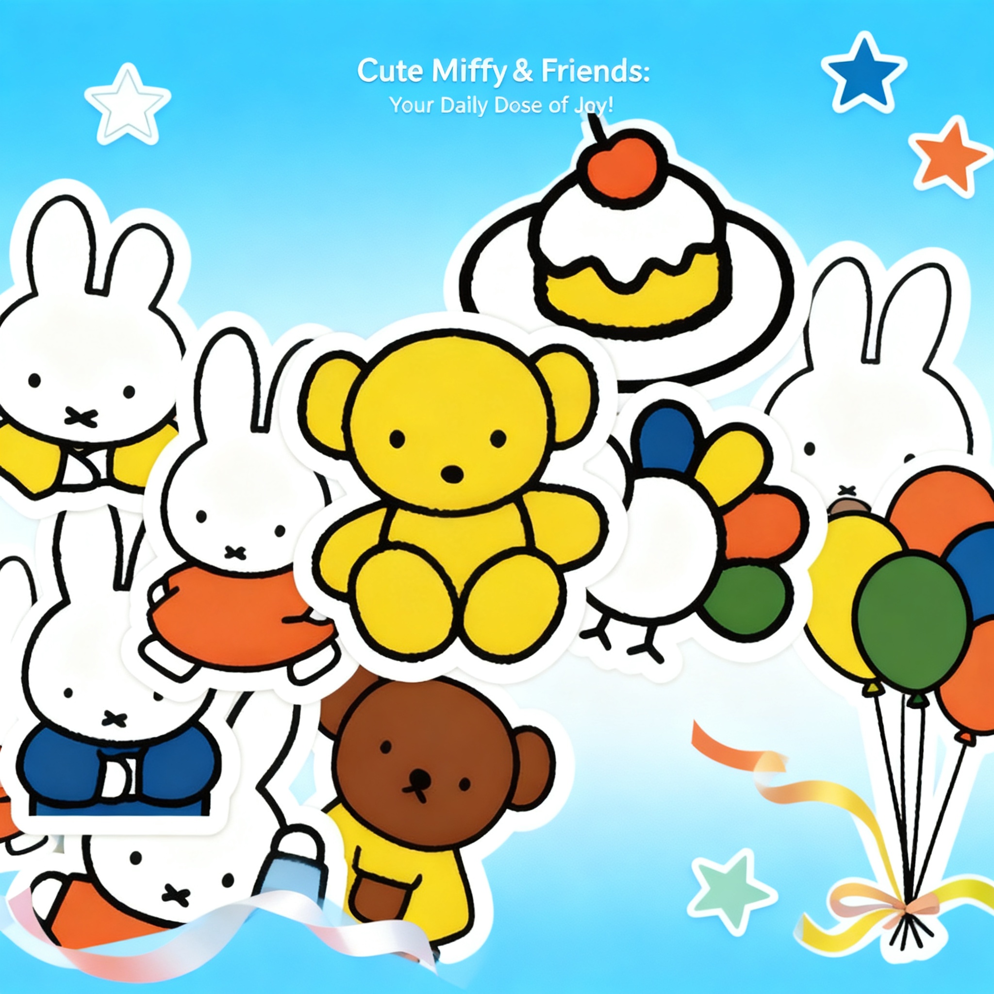 Cute Miffy Stickers Cartoon Ra - Memo Pad Sticky ulasan dan harga