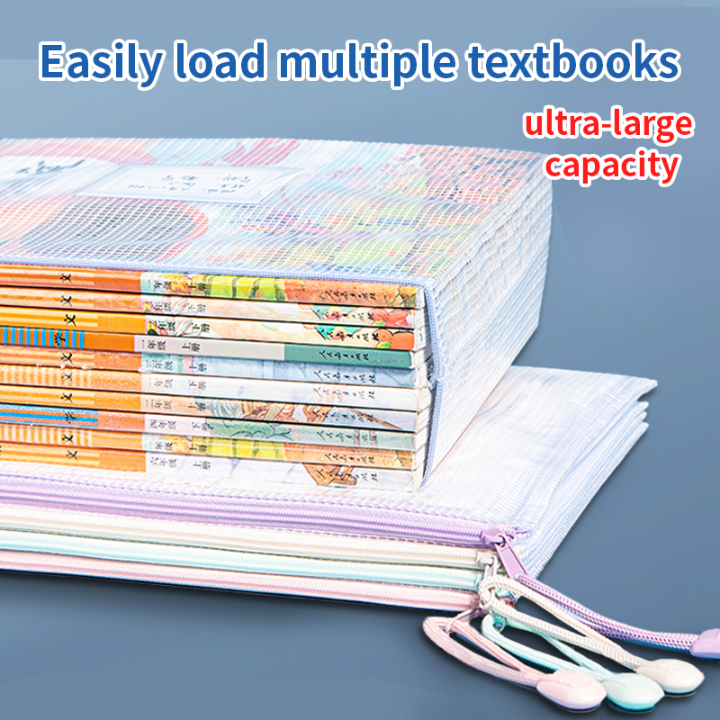 5-30Pcs Mesh Zipper Pouch Docu - Is Stationery Office Supply ulasan dan harga